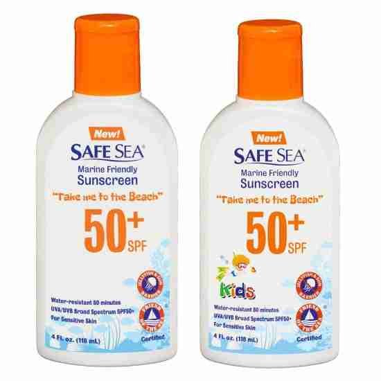 Safe Sea Anti-Jellyfish Sting Protective Lotion - Sunscreen - Sunblock - Sea Lice - Jelly Fish - 50SPF Adults (50+ kids 1 pack + SPF50+) - Image 2