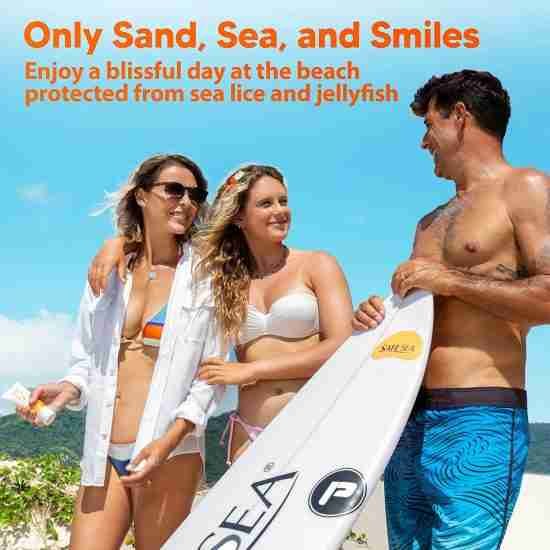 Safe Sea SPF50+ KIDS 3.4 oz. tube sunscreen - Jellyfish and Sea lice protective lotion. Very Water Resistant, Sensitive skin and Reef-Safe Sunscreen. (3.4 oz. tube 2 pack) - Image 4