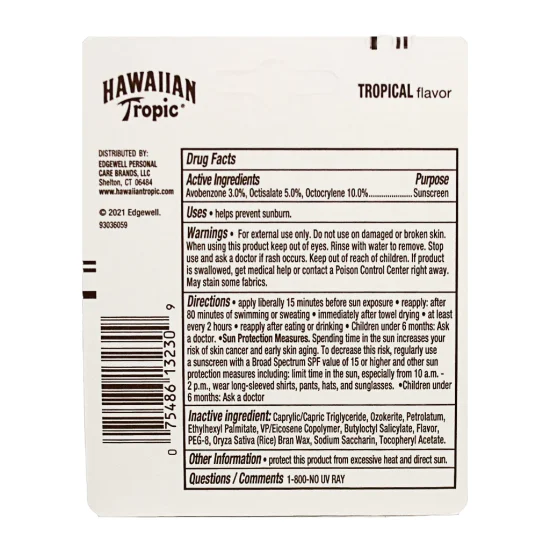 Hawaiian Tropic Lip Balm Sunscreen Stick SPF30- 0.14 oz - Image 3